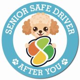 カーサイン 高齢者マーク SENIOR SAFE DRIVER チワプー マグネット 強力 直径13cm 肉球 日本製 車 ステッカー