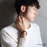 ステンレス ロープチェーンブレスレット 幅6mm ブラック メンズ ボリューム ツイスト 立体感 太め シンプル カジュアル ストリート モード きれいめ おしゃれ かっこいい アクセサリー 手元のポイント 金属アレルギー対応