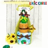 【はらぺこあおむし.ミニハンカチ3段おむつケーキ】 出産祝い 送料無料 おむつケーキ はらぺこあおむし ERIC CARLE エリックカール 知育玩具送 料無料 ダイパーケーキ 即日発送 オムツケーキ ベビーシャワー ベビー お祝い ギフト パンパース 男の子 女の子 3段 名前入れ 名入れ