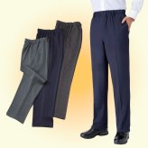 紳士 杢調 裏起毛 ストレートパンツ 3色組 同サイズ 股下60・64・68cm メンズ パンツ ストレッチ ウエストゴム 丈お直し不要 日本製　送料無料