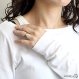 クロスラインリング シンプル シルバー レイヤードリング 存在感 フリーサイズ レディース 女性 指輪