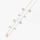 ピンクサファイヤ1.00ctダイヤ0.16ct K18WGネックレス OD