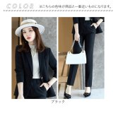 パンツスーツ レディース セットアップ 通販 テーラードジャケット ロングパンツ ジャケット スラックス おしゃれ 上下 2点セット 長袖 一つボタン 結婚式 セレモニー カジュアル 通勤 ビジネス オフィス フォーマル 入学式 卒業式 入園式 卒園式