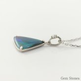 上質 ブラックオパール ネックレス 1.080ct ダイヤモンド プラチナ Pt900 ペンダント シンプル エレガント 上品 レディース 宝石 ダイヤ 一粒 一石 ジュエリー 10月 誕生石 プレゼント