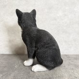 置物 お座りハチワレ黒白猫 ネコ 高さ22.5cm woobia ウービア 大きい かわいい おしゃれ ガーデン インテリア オブジェ 可愛い プレゼント 北欧 玄関 雑貨 動物 モダン 面白い 庭 ギフト 屋外 家 リアル 玄関先 ガーデンオーナメント