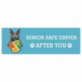 カーサイン 高齢者マーク SENIOR SAFE DRIVER コラット ステッカー シール 長方形 20x6.7cm 肉球 日本製 車