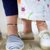 アンクレット ペア レディース メンズ つけっぱなし 刻印 名入れ 2本セット 真鍮 SV925 ハンドメイド 日本製ゴールド シルバー 30cm34cm クリスマス 【77508】