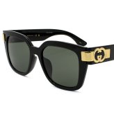グッチ GUCCI サングラス アジアンフィット UVカット アイウェア ウェリントン GG1690SK-001 メンズ レディース ユニセックス ブラック+グレー 国内正規品