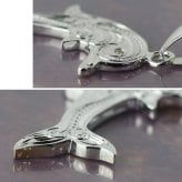 ハワイアンジュエリー ネックレス シルバー ペアネックレス 2本セット 刻印 無料 誕生石入れ可 スクロール ドルフィン ジルコニア シルバー925 大人 長さ選べる cg-spm2557p カップル 夫婦 プレゼント ハロウィン 【品番：CG-SP2557P】
