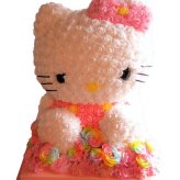 誕生日プレゼント 彼女 キティ ミニローズ 花束風ギフト レインボーローズ プリザーブドフラワー入りギフト ケース付き　