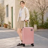 SCANDINAVIAN FOREST キャリーケース 63L Mサイズ 大容量 スーツケース 4-6泊 宿泊 旅行 出張 シンプル レディース ギフト プレゼント ピンク sfrs2401-m
