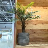 観葉植物 造花 カナリーヤシ BROWN 全高約116cm 中型 フェイクグリーン 本物そっくり おしゃれ インテリア 人工観葉植物 アーティフィシャルグリーン オフィス 店舗 ホテル 開店祝い 室内 フェニックス ヤシの木 フェイク