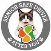 カーサイン 高齢者マーク SENIOR SAFE DRIVER スノーシュー マグネット 強力 直径13cm 肉球 日本製 車 ステッカー