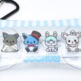 サンリオ JOCHUM(ジェオチャム) クリアマルチケース(S) ブルー ジャンプ！スキップ！ ポーチ Sanrio