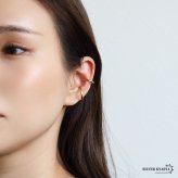 ステンレス シンプルイヤーカフ ぷっくり メタルイヤーカフ 小ぶり かわいい ゴールド 18KGP 2サイズ 片耳1点 プチプラ 耳の穴不要 痛くない レディース 女性 金属アレルギー対応フェイクピアス ノンホール イヤリング