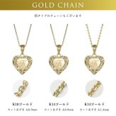 ゴールド ネックレス ハワイアンジュエリー ネックレス イニシャル イエローゴールド ネックレス 刻印 無料 誕生石入れ可 ハート型 イニシャル K14イエローゴールド K10カットあずきチェーン太0.9mm ギフトラッピング可能 プレゼント ハロウィン 【品番：CG-GP110-228SDC4】