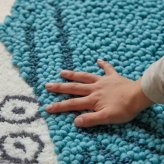眠れないムーミンマット ブルー 送料無料 ムーミン SUMINOE 北欧 インテリア ラグ ファブリック