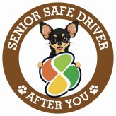 カーサイン 高齢者マーク SENIOR SAFE DRIVER チワピン ステッカー シール 直径13cm 肉球 日本製 車