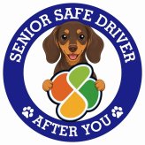 カーサイン 高齢者マーク SENIOR SAFE DRIVER ミニチュアダックスフンド ステッカー シール 直径13cm 肉球 日本製 車