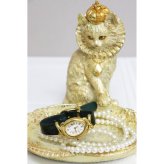 キャット 伯爵 トレー 置き物 アンティーク風 高貴な ネコ ねこ オブジェ フィギュア アンティークオブジェ アンティーク アニマル雑貨 猫 ジュエリートレイ デイリートレイ