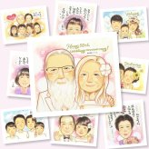 金婚式 贈り物 似顔絵 プレゼント 手描き ギフト 名入れ 金婚式 結婚記念日 お祝い 結婚50周年 記念日 お父さん お母さん 両親 夫婦 祖父母 家族 修正無料 名入れ 下書き確認 かわいい 親孝行 宝物 似てる 長寿 50周年 思い出 感謝 サプライズ 快気祝い バレンタインデー 傘寿祝い キレイ 大人数 還暦祝い ブライダルギフト オーダーメイド 節目