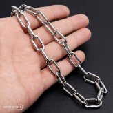 ステンレス あずきチェーンネックレス コイル 長あずき シルバー メタルネックレス シンプルネックレス メンズ 男性 金属アレルギー対応