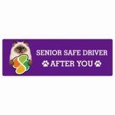 カーサイン 高齢者マーク SENIOR SAFE DRIVER ヒマラヤン ステッカー シール 長方形 15x5cm 肉球 日本製 車