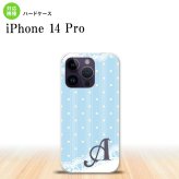 iPhone14 Pro iPhone14 Pro スマホケース 背面ケース ハードケース ドット レース C 水色 +アルファベット 2022年 9月発売 nk-i14p-1617i
