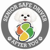 カーサイン 高齢者マーク SENIOR SAFE DRIVER ビションフリーゼ ステッカー シール 直径13cm 肉球 日本製 車