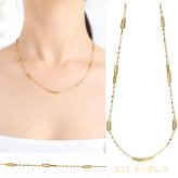k18 ネックレス 35cm ～ 18金 ネックレス レディース ペーパークリップ型 スクエア パーツ入り 短い 短め K18ネックレス 最長 45cm スライド式長さ調節可 約10cm短くできるアジャスター 最短 35cm チョーカー 18k ペタルチェーン 18金 ゴールド チェーン 35cm 38cm 42cm