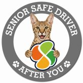 カーサイン 高齢者マーク SENIOR SAFE DRIVER サバンナ マグネット 強力 直径13cm 肉球 日本製 車 ステッカー