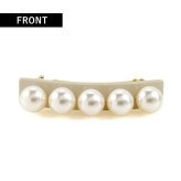 アレクサンドル ドゥ パリ バレッタ レディース ブランド ALEXANDRE DE PARIS ペルル 人工真珠 AA6-16919-05-S ベージュ ヘアアクセサリー