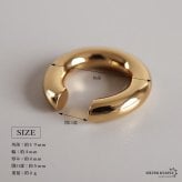 ステンレス シンプルイヤーカフ 甲丸 プレーン メタルイヤーカフ 大きめ ゴールド 18KGP 片耳1点 可愛い プチプラ 耳の穴不要 痛くない レディース 女性 金属アレルギー対応フェイクピアス ノンホール イヤリング