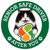 カーサイン 高齢者マーク SENIOR SAFE DRIVER キムリック ステッカー シール 直径13cm 肉球 日本製 車