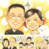 結婚式のギフトに、お祝いの場を明るくする似顔絵です。大切なお祝いにも安心してご注文いただけます。 贈り物 似顔絵 ウェルカムボード 手描き 名入れ ギフト プレゼント 結婚式 婚礼 ブライダル ウェディング 記念 新郎 新婦 カップル 両親 名入れ 下書き確認 修正無料 そっくり 喜ばれる 実績多数 似てる 結婚式 ウェディング 一生もの 思い出 長寿祝い メモリアルギフト お祝いの品