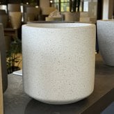 植木鉢 おしゃれ 大型 軽量 17号 13号 鉢カバー KONTON コントン コーテス シリンド 円柱 丸型 屋外 高級 北欧 モダン ナチュラル 観葉植物用 多肉植物 サボテン シンボルツリー 特大 玄関 テラス プランター 深型 セメント テラゾ グレー 黒