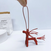 馬 オーナメント バッグチャーム ホース キーホルダー 馬モチーフ 編み込み ハンドメイド風 バッグアクセサリー ナチュラル かわいい おしゃれ インテリア 雑貨 ギフト プレゼント