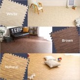 フロアマット 木目調ジョイントマット 8枚セット 大判60cm サイドパーツ付き マット 赤ちゃん ベビー フロアマット プレイマット パズルマット 床暖房対応 安心の低ホルムアルデヒド 防音 保温 Fein-ファイン- インテリア 寝具 収納 ラグ