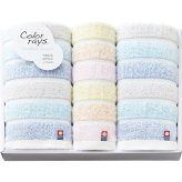 【直送】カラーレイズ フェイス [26-7086-092] ウォッシュタオルセット タオルギフト 日本製 吸水性
