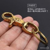 唐草キーリング クロスキーリング キーホルダー キーフック クリップ キーチェーン ゴールド シルバー ベルトループ アラベスク 十字架 フレア 重厚感 鍵 小物