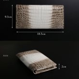 日本製 ヒマラヤ クロコダイル 長財布 シャイニング加工 無双 センター取り 一枚革/レディース/束入れリアルレザー 札入れ ナイルクロコダイル JRA 保証書 付き 春財布 ギフト プレゼント 4FA (06000818r)