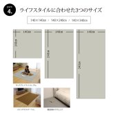 ラグ カーペット 3畳 『アロンジュ』 約140×340cm 裏:すべりにくい加工 （ホット 対応）