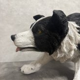 犬 置物 大きい じゃれるボーダーコリー 特大 横幅63cm woobia ウービア かわいい おしゃれ ガーデン インテリア オブジェ 巨大 可愛い プレゼント 北欧 玄関 雑貨 動物 モダン 面白い 庭 ギフト 屋外 家 リアル 玄関先 ガーデンオーナメント