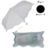 Wpc. 遮光 ウェーブ パイピング パラソル mini  ミニ 折り畳み傘 折りたたみ 傘 801-18228-102 定形外 送料無料 雨傘 日傘 完全遮光 晴雨兼用 UVカット100% 遮熱 紫外線 かわいい シンプル
