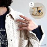 ステンレス ボヘミアンリング 3タイプ ラピスラズリ 18KGP ゴールド gold エスニック オープンリング フリーサイズ レディース 女性 指輪 金属アレルギー対応