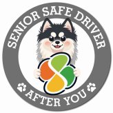 カーサイン 高齢者マーク SENIOR SAFE DRIVER ポンスキー マグネット 強力 直径13cm 肉球 日本製 車 ステッカー