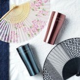 名入れ ダブルウォール ステンレスタンブラー 扇子セット ピンク ブルー 二重構造 ステンレス 名入れカップ ラッピング ギフトバッグ プレゼント タンブラー ビール ハイボール 父の日 母の日 誕生日 夫婦 結婚祝い 敬老の日