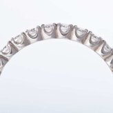 K10 ホワイトゴールド ダイヤモンド ハーフエタニティリング 0.2ct 10石 指輪 華奢 重ね付け 7号 シンプル デザイン ジュエリー プレゼント ギフト 記念日 誕生日