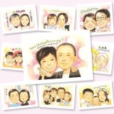 贈り物 結婚記念日 似顔絵 ギフト プレゼント 名入れ 手描き ルビー婚式 結婚記念日 結婚40周年 お祝い 記念日 家族 夫婦 両親 お父さん ご夫婦 下書き確認 修正無料 名入れ かわいい 喜ばれる 似てる 一生もの 思い出 感謝 40周年 記念 二次会 大量注文 応援 闘病中の方への励まし 傘寿祝い バレンタインデー カラフル お祝い返し 白寿祝い 卒寿祝い