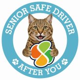 カーサイン 高齢者マーク SENIOR SAFE DRIVER ピクシーボブ ステッカー シール 直径13cm 肉球 日本製 車